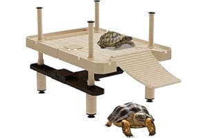 AMZTEMU Plataforma para Tortugas de Agua, Isla para Tortugas, Rampa para Tortugas, Plataforma Flotante Tortugas -Talla : L