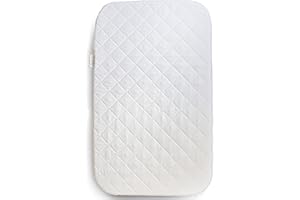 Callowesse Next2Me Mattress Soft and Breathable Quilted Microfibre for Baby Cribs Machine Washable Hypo-Allergenic Mattress Cover - 80 x 50 x 4cm