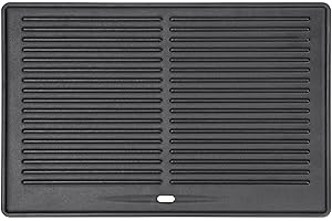 GFTIME Piastra Universale in ghisa, 41,5 x 27,5 cm, per Tepro Toronto, Taino Hero XL, Activa Angular, El Fuego Montreal & Ontario, griglia a carbonella, Robusta e Durevole