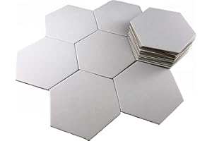 Apostrophe Games 20 Grandes En Blanco Hexágono Juego de Mesa Chit Azulejos (Colonos de Tamaño Catan) Azulejos de Juego, Proyectos de Bricolaje