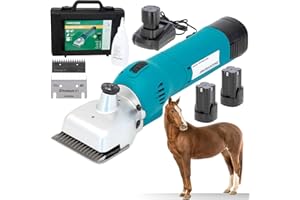 ‎AGRARZONE Agrarzone Schermaschine Pferd Akku PowerCut - 2 Akkus für ununterbrochenes Scheren - leistungsstarke Schermaschine für Pferde - langlebige Pferdeschermaschine, inklusive Schermaschinenöl