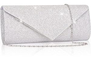 Larcenciel Vintage Bolso Mujer, Bolsos Clutch Fiesta de Noche Brillante con Cadena, Bolsos de Mano de Moda para Fiesta Boda