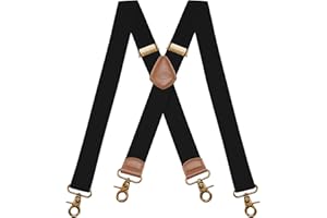 Dresime Bretelles pour hommes avec 4 crochets pivotants bretelles vintage pour hommes et femmes, élastiques robustes et ajustables en forme de X