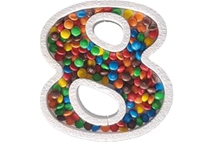 DecoPorex - Chiffre 8 en Polystyrène pour Candy Bar, 20cm de Hauteur et 3cm de Profondeur, Récipient à Remplir de Bonbons - Parfait pour Décorations de Fêtes et Anniversaires