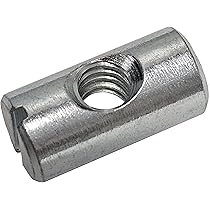 12) Cross Dowels/Barrel Nuts - 1/4-20 20mm X 10mm Zinc-Plated CNC