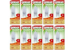 KANTA 10 x G9 Halogen Light Bulbs 25w EVEREADY Clear, Warm White