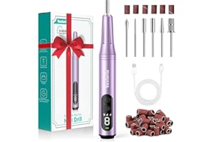 Vexloria Ponceuse pour Ongles, Lime a Ongle Electrique Silencieuse, Ponceuse à Ongles Sans Fil avec Vitesse Réglable pour Ongles en Gel et Acrylique, violet