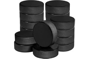 FASWIN Tebery Pack of 18 Ice hock Paquete de 18 Discos clásicos de Hockey sobre Hielo con 3 Bolsas de Malla Reutilizables