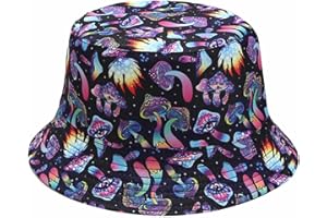 YAMEIZE Unisex Cappello da Pescatore alla Moda per - Donna Uomo Adolescenti Cappello a Pescatore Double-Side Reversibile Bucket Hat alla Vintage all'aperto Ripiegabile