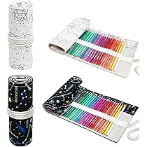 Astuccio Portamatite Rotolabile HICAS - 72 Fori, Tela, Cielo Notturno - Foto 6