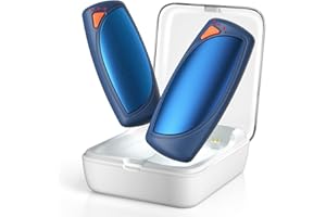 Lepwings Elektryczny ogrzewacz do rąk, zestaw 2 sztuk, 14 000 mAh, ogrzewacz kieszonkowy wielokrotnego użytku, funkcja ogrzewania, 3 tryby ogrzewania, ładowanie przez USB, idealny do użytku na