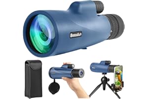 BOSSDUN 10-30X50 Zoom Teleskop, Hochleistungs Teleskop für Smartphone mit Stativ, Monokulare für Erwachsene, Monokulare für Wandern Jagd Stargazing Vogelbeobachtung