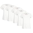 Fruit of the Loom Valueweight T-Shirt, Bianco (Bianco), Medium (Taglia Produttore:M) (Pacco da 5) Donna