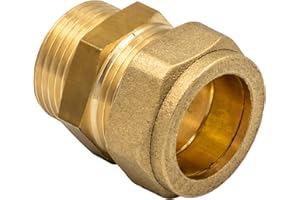 KNM TRADE Raccordo a compressione in rame grezzo DVGW (transizione AG, 22 x 3/4")