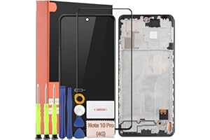 TGHongKy für Xiaomi Redmi Note 10 Pro Display für Redmi Note 10 Pro M2101K6G LCD Ersatzbildschirm ErsatzPanel Touch Digital Komplette Assembly mit Werkzeug-Kit - [Schwarz mit Rahmen]