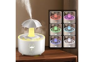 RUIZHI Humidificateur D'Air, 300 Humidificateur D'Air Chambre avec Télécommande et Arrêt Automatique, 7 couleurs LED Diffuseur D'Aromathérapie pour Chambre à Coucher, Salon