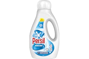 Persil Non Bio Laundry Washing Liquid Detergent outstanding stain removal in quick & cold washes tough on stains, gentle next to sensitive skin 53 washes (1.431 L)
