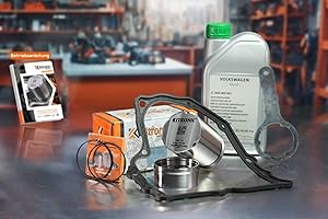KITRONIC Druckspeicher Reparatursatz DQ200 für DSG, 7-Gang-Mechatronik Trockenkupplungsgetriebe 0AM kompatibel mit VW | Mit Montageschlüssel, Dichtung & 1L Volkswagen Mechatronik Öl