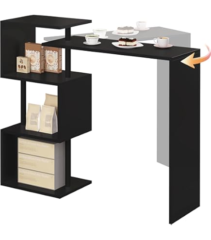 Vicco Table de bar Blanc/Sonoma 67x100cm Table de bar, | Blanc/Sonoma