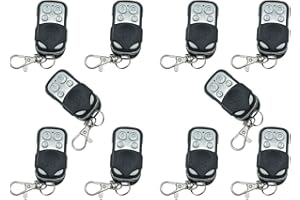 Tempo di Saldi Set di 10 telecomandi universali per cancello automatico, codice fisso, frequenza 433,92 MHz (colori luce assortiti)