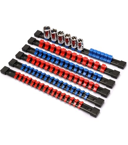 Aufsteckschienen-Set Für Steckschlüssel - 3 Leisten Mit 45 Clips