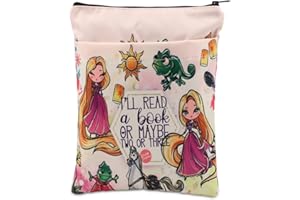 KEYCHIN Princesa Rapunzel Funda de libro Princesa Cuento de hadas Regalos I'll Read A Book Or Maybe Two or Three Rapunzel Protector de cubierta de libro para amantes de los libros (I'll read-BS)