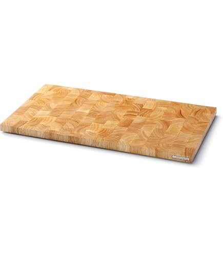 Continenta Mosaik-Tranchierbrett – Aus Gummibaum-Stirnholz, 42 X 34 Cm, Mit Saftrille