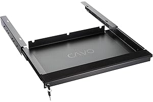 CAVO Tiroir de bureau pour ordinateur portable verrouillable 580 x 446 x 55 mm noir Tiroir de bureau pour ordinateur portable pour soubassement de SOTECH