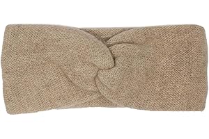 ZWILLINGSHERZ Fascia per capelli a forma di cuore, in 100% cashmere – Fascia per capelli di alta qualità in maglia grossa, design a tinta unita, per donne e ragazze, in lana, protezione per le orecchie, fascia per