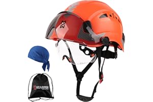 ‎HEARMOR HEARMOR Sicherheitshelm EN397 Geprüft Hochfestes ABS-Material, Doppelvisier für schnelle Hell/Dunkel-Szenenwechsel, Leicht Ideal für Industrie, Baugewerbe Arbeitshelm, Schutzausrüstung