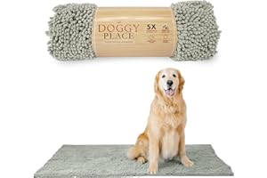 My Doggy Place - Ultra Absorbent Microfiber Dog Door Mat, Durable, Quick Drying, Washable, Prevent Mud Dirt, Keep Your House Clean (Light Gray, Runner) - 152 x 91 cm