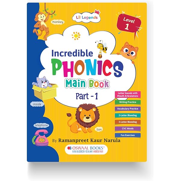 Oswaal Lil Legends Incredible Phonics Level 2 Main Book for Kids