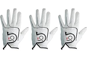 Guantes de golf Finger Ten, para hombre, piel de mano izquierda y derecha, 3 unidades, agarre suave