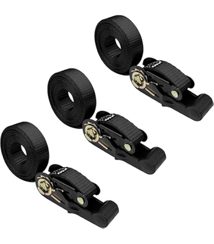 Sangle D'arrimage à Cliquet - De 1 à 10 M - Avec Boucle En Métal - 6 Couleurs - Sangle à Cliquet Très Résistante - 833 Kg - Rouge/jaune/bleu/vert Militaire/noir/gris