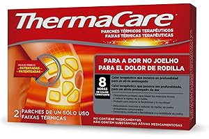 ThermaCare Rodilla - Parches térmicos terapéuticos para el dolor de rodilla - Hasta 8 horas de alivio prolongado del dolor - No contiene medicamentos - 2 parches