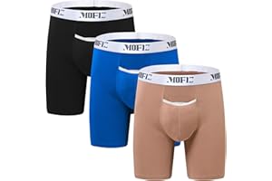 JINSHI Bóxer para Hombre Calzoncillos Largos de Buen Rendimiento