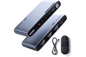 llano HDMI 2.1 Switch 8K@60Hz 2 in 1 Out, Supports 48Gbit/s, 4K@120Hz/240Hz, HDR10+, Dolby Atmos, CEC, Aluminium Alloy Switch with IR Remote Control for Apple TV/PS5/Xbox/Roku/Fire Stick etc.