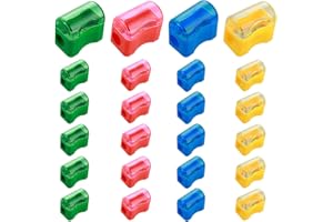 Andibro 24 Temperamatite Piccoli, 4 Colori Mini Temperamatite Portatile Riutilizzabile Temperamatite Manuale Piccolo Compatto Per Studenti Insegnanti Impiegati