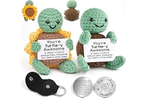 Syhdfxknp Pocket Hug Positive Schildkröte Sonnenblumen-Schildkröte Glücksbringer Op Emotional Support Positive Geschenke Gute Besserung Geschenke für Frauen Erzieherin Geschenk Dankeschön Geschenk