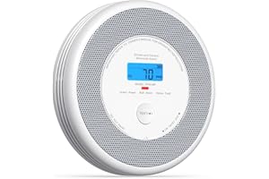 X-Sense Detector de humo y monóxido de carbono con alarma de voz, 30 mm de grosor, sin estación base, XP0A-MR, 1 unidad