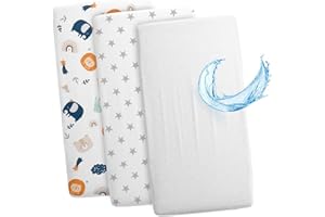 TOTSY BABY Drap Housse Cododo pour Nacelle Ensemble de 2 Draps Lot de 3 : 55x90 cm avec Protege Matelas Impermeable - Alese Bebe Compatible avec Berceaux Landeau Couffin et Poussette Enfant 55 x 90