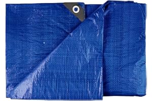 Knity Abdeckplane, Plane Wasserdicht | 2x3 m,180 g/m²,blau | Wetterfeste LKW Plane, Gewebeplane, Abdeckplane mit Ösen