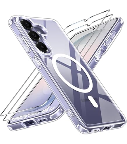 PRO-TECT Custodia trasparente per iPhone 16 E, cover magnetica anti ingiallimento trasparente, anti impronte digitali, antiurto, compatibile con Magsafe (bianco