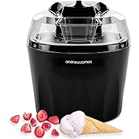 Andrew James Ice Cream Maker Machine Frozen Yoghurt Sorbet Maker, Detachable Ice-Cream Mixing Paddle, Professional Ingredient