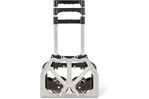 Cosmos Carrello Portacarichi, Trolley per Carichi Pesanti, Pieghevole, Portatile, Carrello per Uso Industriale e Casalingo, 80 kg Massimo, Piastra di Trasporto 24 x 39 cm, Acciaio, Taglia Unica