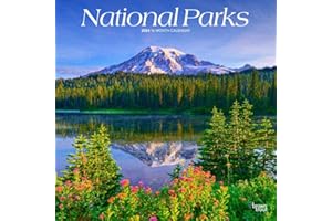 National Parks | 2024 12 x 24 Inch Monthly Square Wall Calendar | BrownTrout | Scenic Yosemite Yellowstone Nature