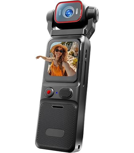 Caméra Corps 4K 128Go Avec Objectif Rotatif - WiFi, Détection De Mouvement, Vision Nocturne, Pour Sport, Voyage, Vlog