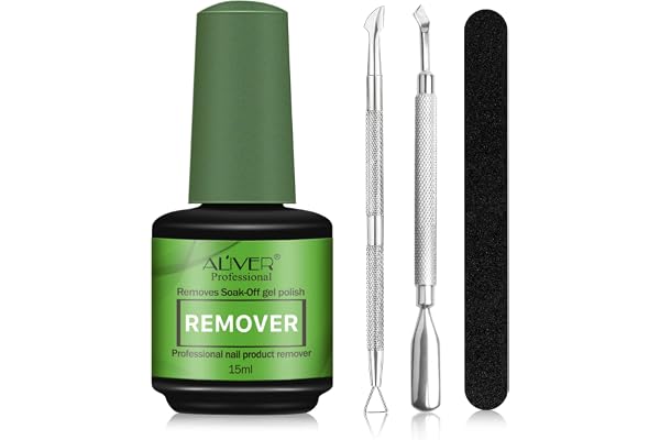 Dissolvant Vernis Semi Permanent, Gel Nail Polish Remover, Enlève Rapidement et Facilement le Vernis à Ongles en Gel Avec Lime à Ongles, Grattoirs pour Vernis à Ongles et Pince à Cuticule