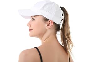 Adicloz Queue de Cheval Casquette Femme Ete, Casquette Baseball Réglable averc Maille Respirante, Casquette Femme pour Running Golf Camping