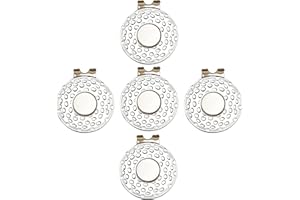 ESHAN Clips magnéticos para Sombrero de Golf, Paquete de 5 marcadores de Pelota de Golf, para Hombres y Mujeres, Regalos de Golfista, Golf, Deportes de Golf, Accesorios para Guantes de Golf, Gorros, Gorras